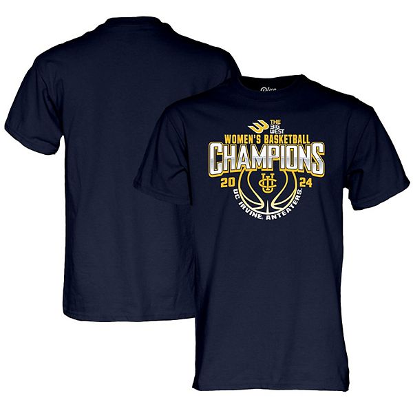 Unisex Футболка Blue 84 UC Irvine Anteaters Чемпионы Турнира Большого Запада по Баскетболу 2024 Blue 84