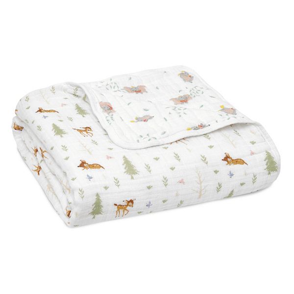 Disney's Bambi or Dumbo Cotton Muslin Reversible Blanket by aden + anais ADEN AND ANAIS