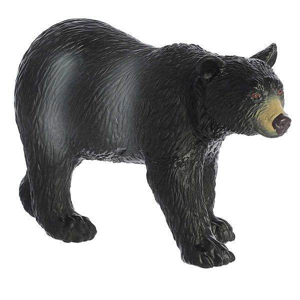 Aurora Toys Medium Black Habitat 11.5" Black Bear Soft Play Figure Timeless Toy Aurora