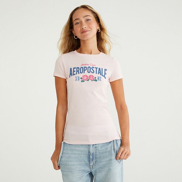 Juniors' Aeropostale Rose Athletic Department Graphic Tee AEROPOSTALE