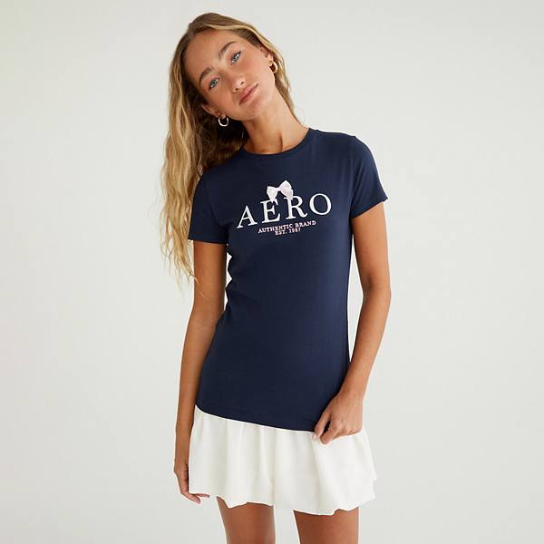 Juniors' Aeropostale Bow Graphic Tee AEROPOSTALE