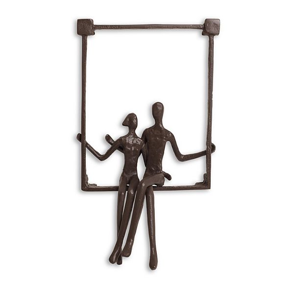 Couple Sitting On A Window Seal Iron Wall Piece Danya B