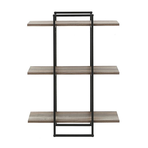 Antigua Crossed Double Rectangle 3-tier Shelf Unit Danya B