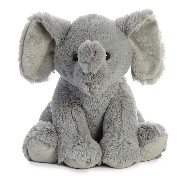 Aurora Large Gray 14" Elephant Cuddly Stuffed Animal Aurora