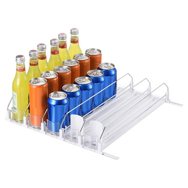 5pcs Soda Can Organizer For Refrigerator, Self Pushing Drink Organizer Unique Bargains