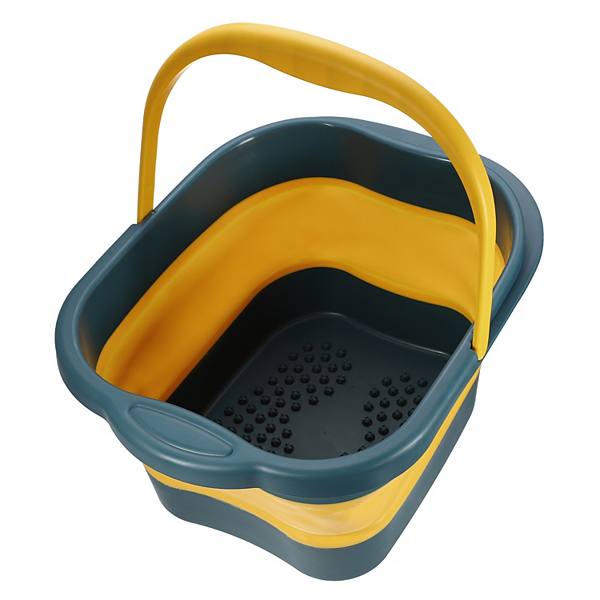 Collapsible Foot Bath 15l/4 Gallons Feet Soaking Tub Foot Soaking Bath Basin Green Yellow Unique Bargains