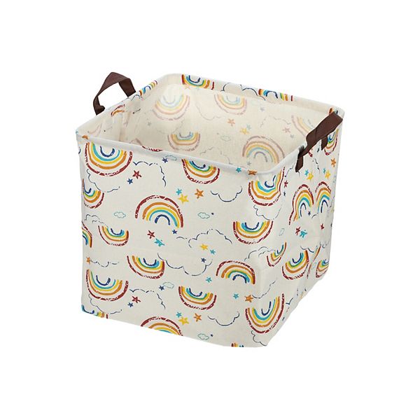 1 Pcs 30l Foldable Square Laundry Basket For Laundry Room Assorted Color Rainbow Unique Bargains