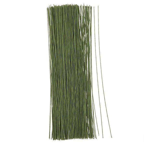 300 Pieces Green 18 Gauge Floral Wire For Diy Crafts, Artificial Flowers, 16 In Juvale