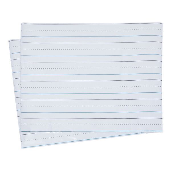 2 Sheets Of Magnetic Lined Handwriting Paper, Dry Erase Sentence Strips, 22x17" Bright Creations