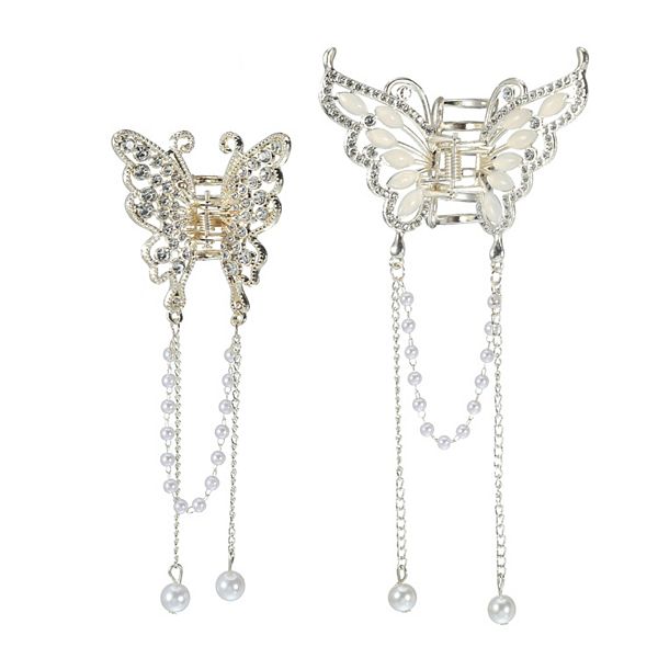 Заколка для волос Unique Bargains 2pcs Hair Clip Classic Hollow Butterfly Tassel Unique Bargains