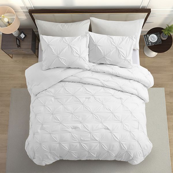 Unikome Pinch Pleat Down-alternative Comforter Set-soft Bedding For All Seasons UNIKOME