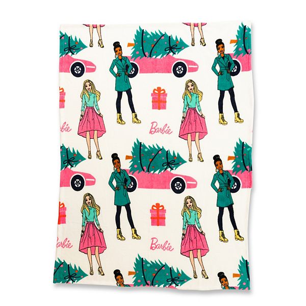 Barbie® Christmas Tree Throw Blanket Licensed Character