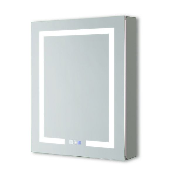 Cabinet Mirror, Bathroom Wall Storage Cabinets With Lights Anti-fogger Lights Dimmable Led Mirror Mega Casa