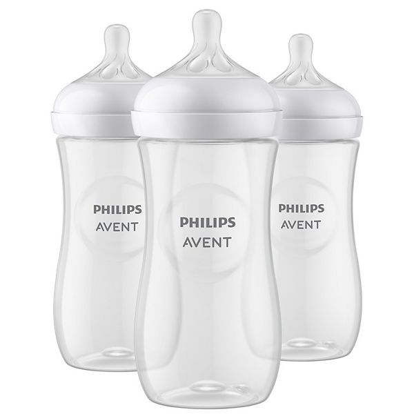 Philips Avent 11 oz. Natural Anti-Colic Infant Baby Bottle With Natural Response Nipple 3-Pack Avent