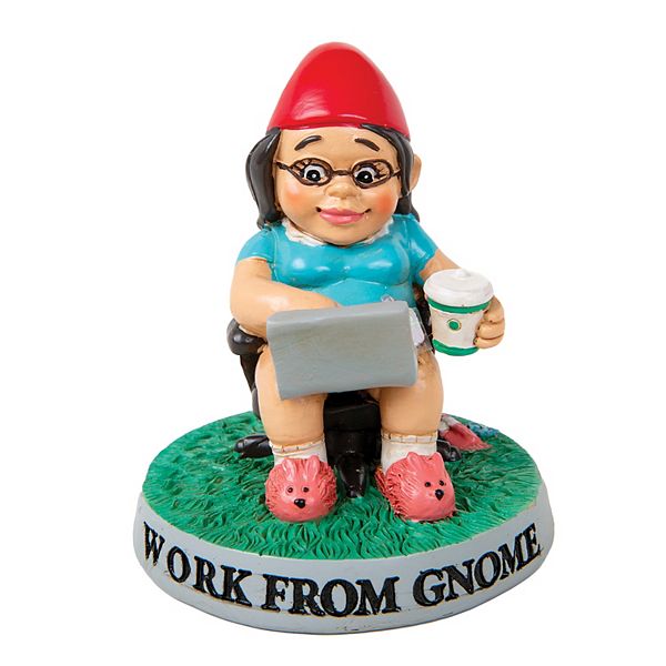 BigMouth Inc. "Work from Gnome" Gnome Woman Novelty Desk Figurine BIG MOUTH