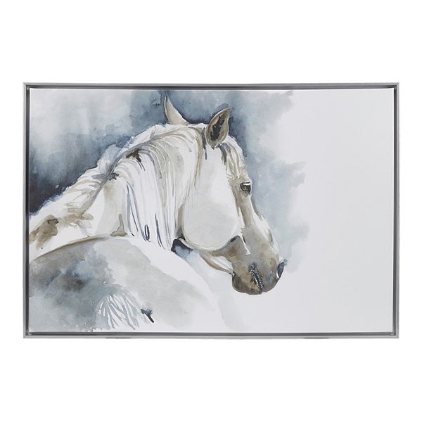 INK+IVY Derby Hand Embellished Horse Framed Canvas Wall Art INK+IVY