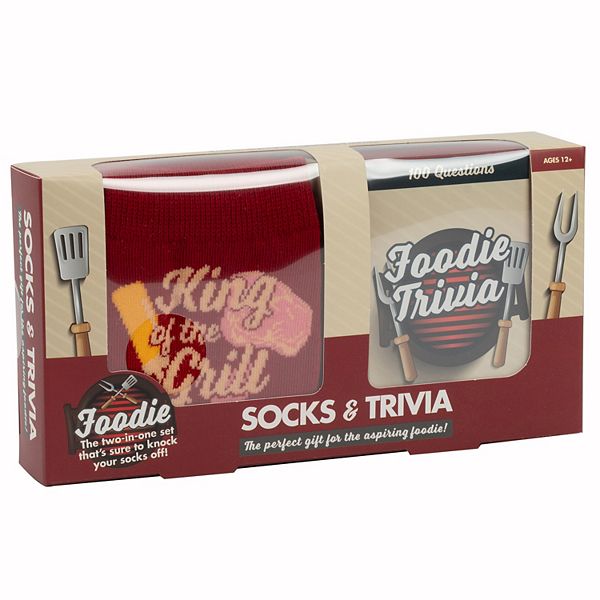 Professor Puzzle King of the Grill Socks & Foodie Trivia Set PROFESSOR PUZZLE