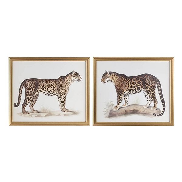 Madison Park The Duel Cheetah Framed Graphic Wall Decor 2-Piece Set Madison Park