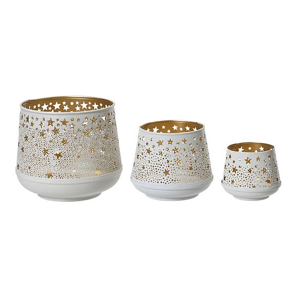 White Tealight Holder Set Unbranded