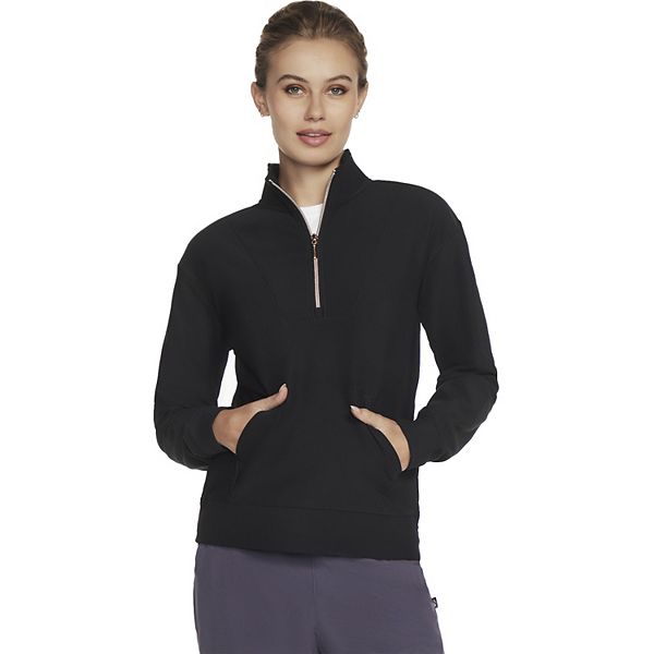 Женская Футболка SKECHERS GO LUXE Rib Quarter Zip SKECHERS