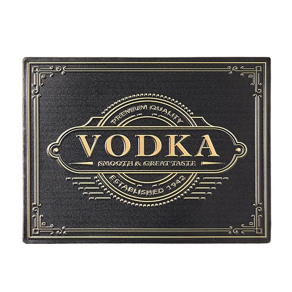 American Art Décor Vodka Metal Embossed Sign Décor American Art Décor