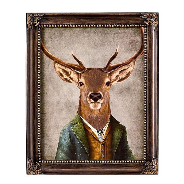 American Art Décor Deer John Ornate Framed Bar Wall Decor American Art Décor