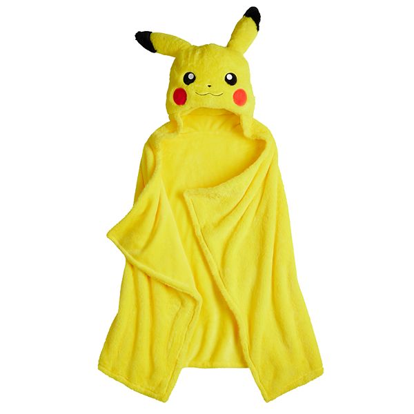 Kids Pokemon Pikachu Hooded Throw Blanket Licensed Character