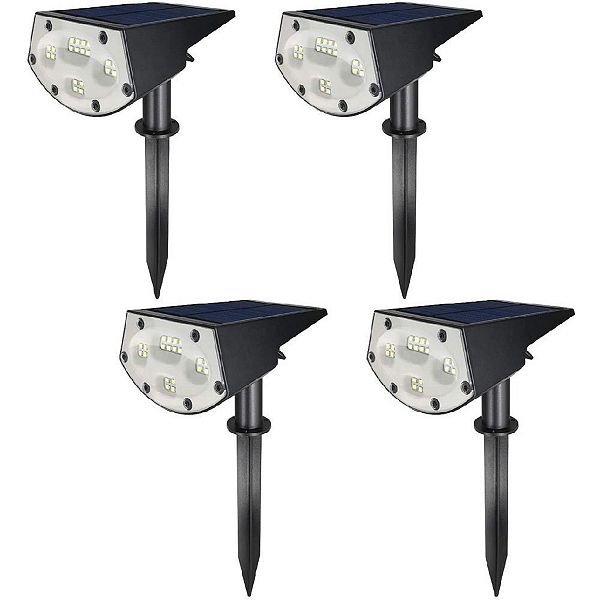 Wbm Smart Solar Spotlights, Waterproof 20 Leds, 2-in-1 Wireless Outdoor Lights, 4 Packs WBM Smart