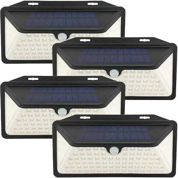 Wbm Smart 100 Led Solar Lights, Waterproof Outdoor Lights For Patio & Fence,  4 Packs  White WBM Smart