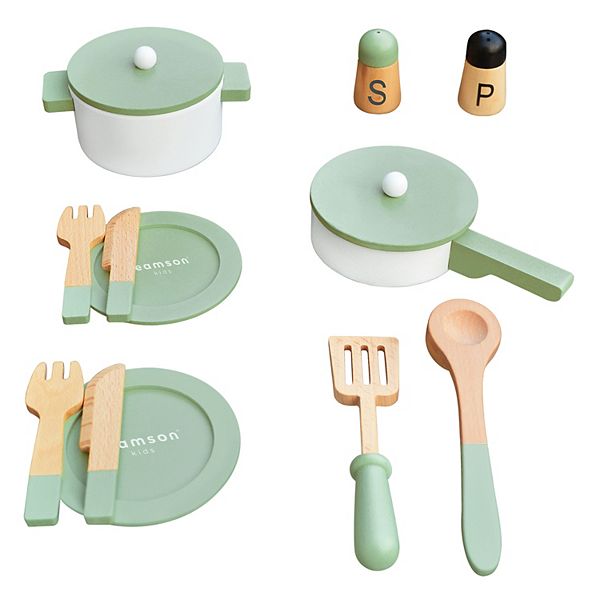 Teamson Kids Wood Pretend Play Cookware Playset Teamson Kids