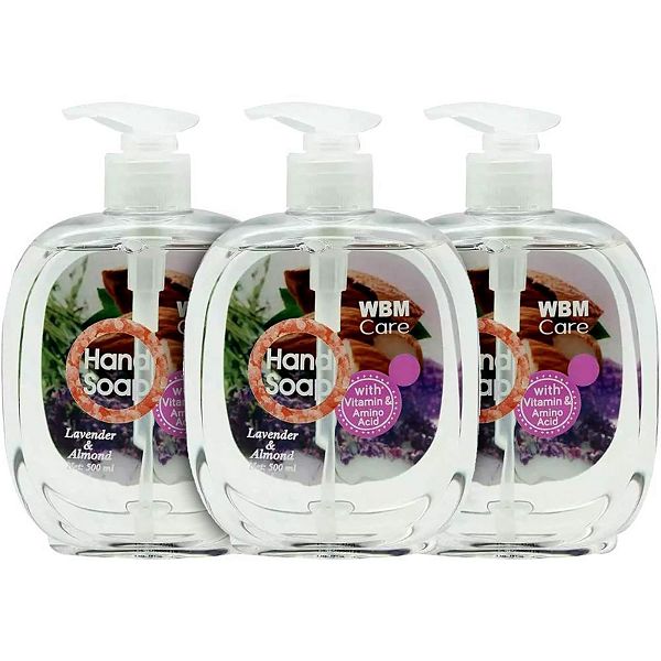 Wbm Care Hand Soap, Lavender & Almond Extracts, Pack Of 3 WBM Care