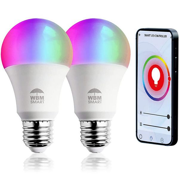 Led Light Bulb, Color Changing Night Lights - Compatible With Alexa And Bluetooth - 2 Pack WBM Smart