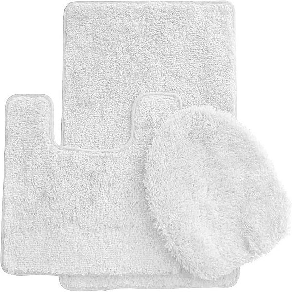 3 Piece Bath Rug Set: 1 BR(18" x 30") , 1 CM(17" x 14") And 1 Toilet Seat Cover(APX 18" x 18") Ben&Jonah