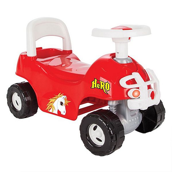 Pilsan Hero Atv Pedalless Ride On Kids Toy W/ Horn For Ages 36 Months & Up, Red Pilsan