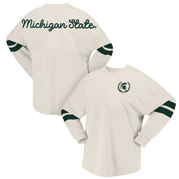 Женская Футболка Spirit Jersey Cream Michigan State Spartans Oversized Spirit Jersey