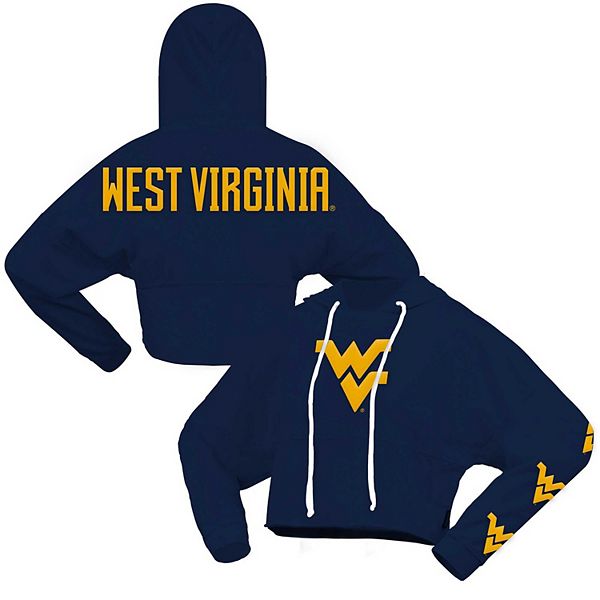 Женская Футболка Spirit Jersey Oversized Cropped Pullover West Virginia Mountaineers Spirit Jersey