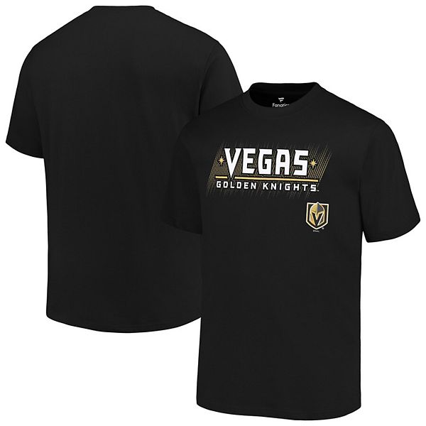 Чёрная футболка для мужчин Fanatics с логотипом Vegas Golden Knights, большого и высокого размера Fanatics Brands - White Label