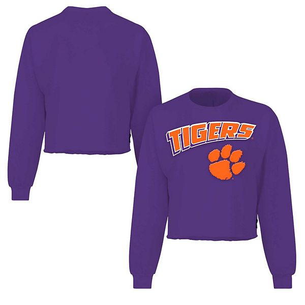 Женская Футболка Spirit Jersey Пурпурная Clemson Tigers С длинным рукавом Spirit Jersey