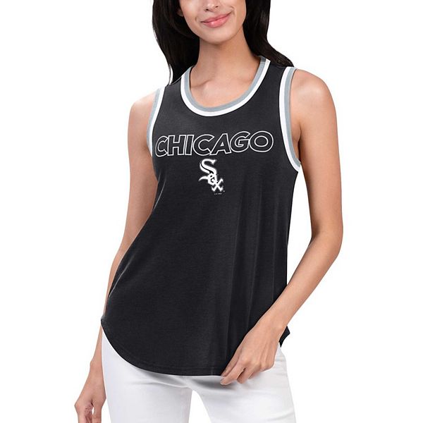 Women's G-III 4Her by Carl Banks Black Chicago White Sox Strategy Tank Top In The Style