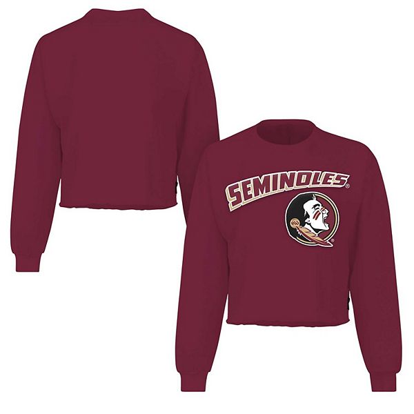 Женская Футболка Spirit Jersey Florida State Seminoles Slouchy Cropped С Длинным Рукавом Spirit Jersey