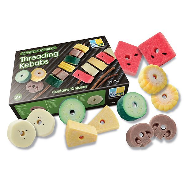 Yellow Door Threading Kebabs Sensory Play Stones Yellow Door