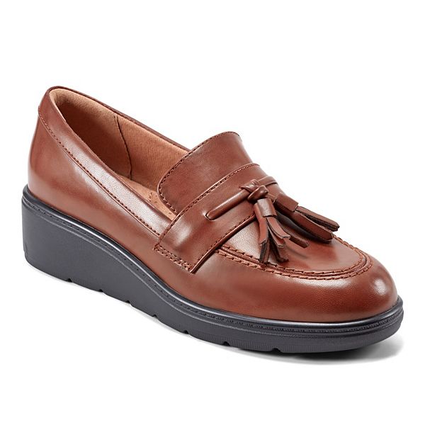 Easy Spirit Tracen Kiltie Women's Wedge Slip-On Loafers Easy Spirit