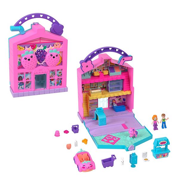 Polly Pocket Micro Dolls, Food Toys & Fresh Market Playset Polly Pocket