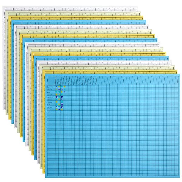 16 Pack Horizontal Incentive Rewards Charts For Kids, Classroom, 22 X 17 In. Bright Creations