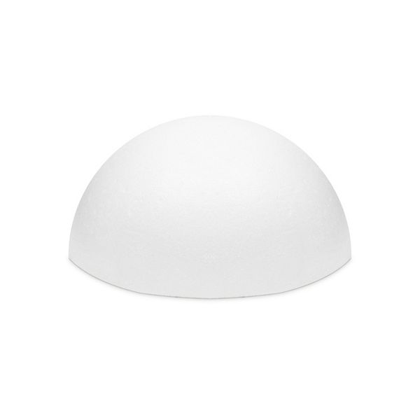 White Half Sphere Foam Ball For Diy Crafts, Large Hollow Dome, 11.4 X 6 Inches Juvale