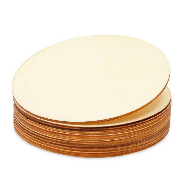 12 Pack 6 Inch Unfinished Wood Circles For Crafts, Engraving, Round Wooden Discs Juvale