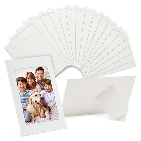 50 Pack Cardboard Picture Frames With Easel Stand, White, 4x6 In Juvale