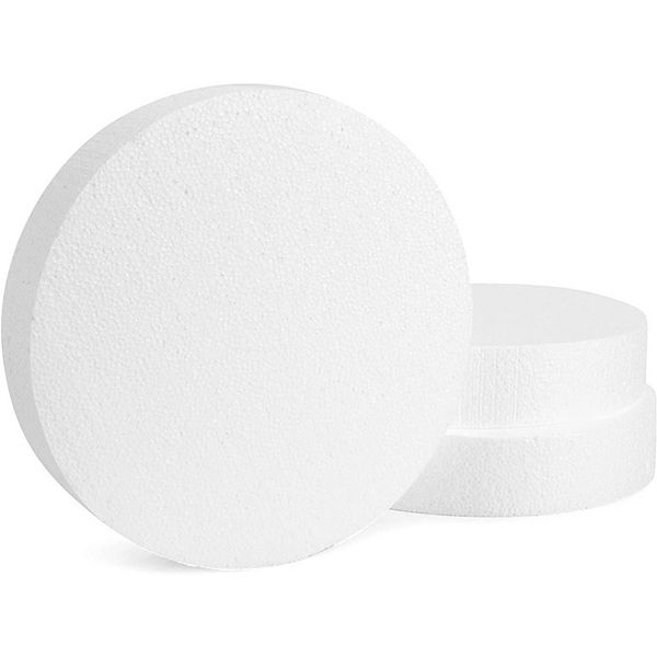 Craft Foam Disks, White Circles For Arts And Diy Crafts (10 X 2 In, 3 Pack) Bright Creations