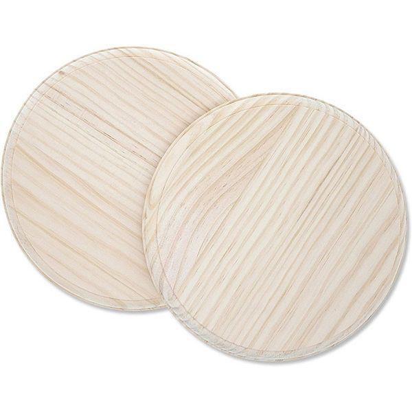 Bright Creations Unfinished Wood Round Plaques For Diy Crafts (2 Pack), 8 Inches Bright Creations