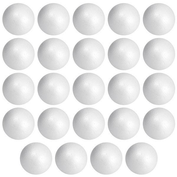 24 Pack 3 Inch Foam Balls For Arts And Craft Supplies, Diy (polystyrene) Juvale